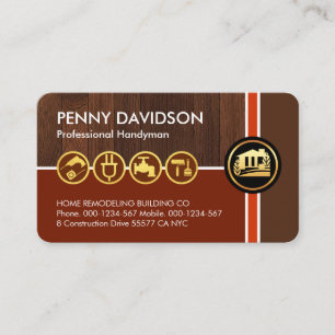 Carte De Visite Crisscross Timber Lines Home Handyman