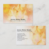 Carte De Visite ~ Cristal de cristal de citrine de massage de yoga (Devant / Derrière)