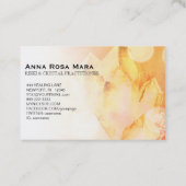 Carte De Visite ~ Cristal de cristal de citrine de massage de yoga (Dos)