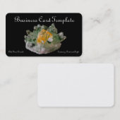 Carte De Visite cristal de quartz vert de la citrine jaune  (Devant / Derrière)