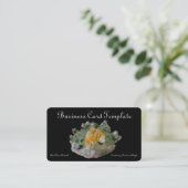 Carte De Visite cristal de quartz vert de la citrine jaune  (Debout devant)