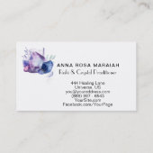 Carte De Visite * Cristal d'univers d'aquarelle de pierre gemme de (Dos)