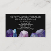 Carte De Visite * Cristal d'univers de gemme d'aquarelle de pierre (Dos)