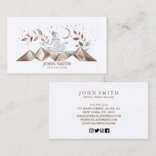 Carte De Visite Cristal Energy Healer Chakra méditation spirituell
