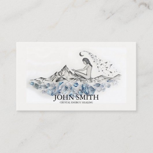 Carte De Visite Cristal Energy Healer Chakra méditation spirituell (Devant)
