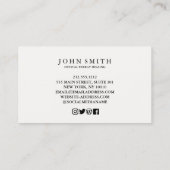 Carte De Visite Cristal Energy Healer Chakra méditation spirituell (Dos)