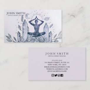 Carte De Visite Cristal Energy Healer Chakra méditation spirituell