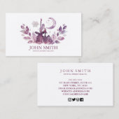 Carte De Visite Cristal Energy Healer Chakra méditation spirituell (Devant / Derrière)