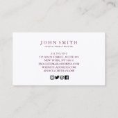 Carte De Visite Cristal Energy Healer Chakra méditation spirituell (Dos)