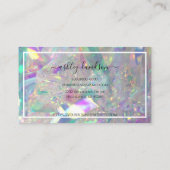 Carte De Visite Cristal Iridescendant | Technicien d'ongle (Dos)