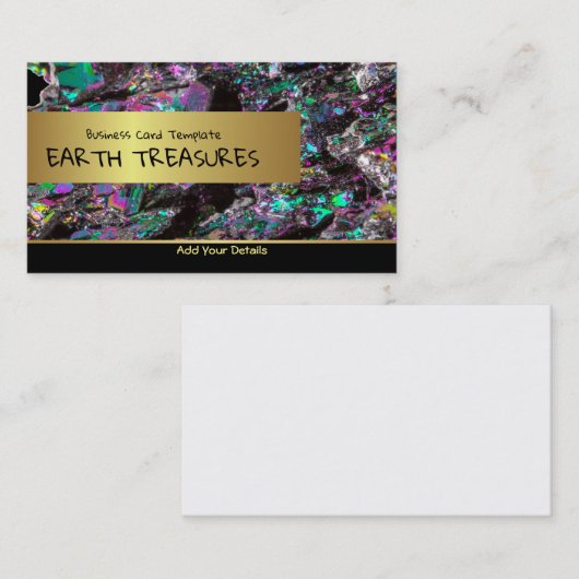 Carte De Visite Cristaux arc-en-ciel Carborundum (Devant / Derrière)