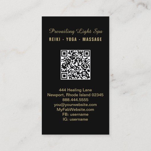 Carte De Visite *~* Cristaux Artsy Drip AP90 Gold QR Rainbow (Dos)