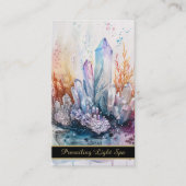 Carte De Visite *~* Cristaux Artsy Drip AP90 Gold QR Rainbow (Devant)