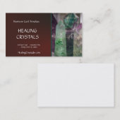 Carte De Visite Cristaux curatifs de fluorine verte et pourpre (Devant / Derrière)