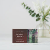 Carte De Visite Cristaux curatifs de fluorine verte et pourpre (Debout devant)