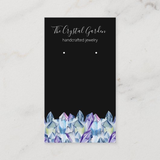Carte De Visite Cristaux d'Améthyste de Boho spirituel portant des (Devant)