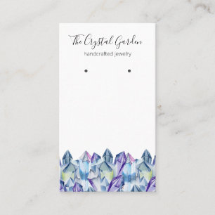 Carte De Visite Cristaux d'Améthyste de Boho spirituel portant des