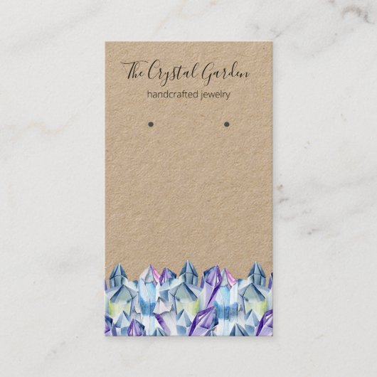 Carte De Visite Cristaux d'Améthyste de Boho spirituel portant des (Devant)