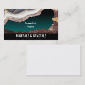 Carte De Visite Cristaux d'améthyste de Geode de roche d'agate (Devant / Derrière)