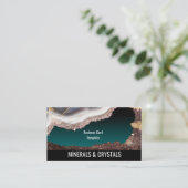 Carte De Visite Cristaux d'améthyste de Geode de roche d'agate (Debout devant)