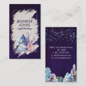 Carte De Visite Cristaux de guérison aquarelle (Devant / Derrière)