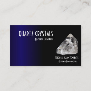 Carte De Visite Cristaux de guérison bleu Quartz