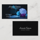 Carte De Visite Cristaux de guérison dans la lumière bleue Massage (Devant / Derrière)