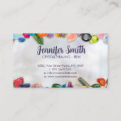 Carte De Visite Cristaux de guérison et pierres précieuses sur per (Dos)