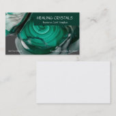 Carte De Visite Cristaux de guérison minérale de malachite vert (Devant / Derrière)