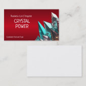 Carte De Visite Cristaux de guérison rouge - Cristaux de quartz mi (Devant / Derrière)