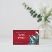 Carte De Visite Cristaux de guérison rouge - Cristaux de quartz mi (Debout devant)