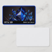 Carte De Visite Cristaux de pierres gemmes bleu saphir (Devant / Derrière)