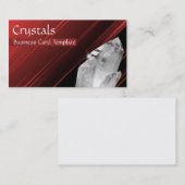 Carte De Visite Cristaux de quartz rouge et blanc (Devant / Derrière)