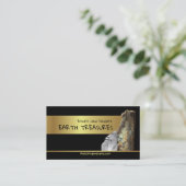 Carte De Visite Cristaux et minéraux en pierre à gemmes d'iridesce (Debout devant)