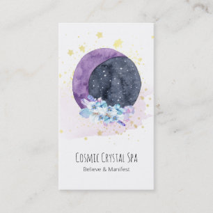 Carte De Visite *~* Cristaux Lune Cosmos Étoiles Ciel Univers