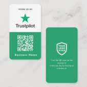 Carte De Visite Critiques Trustpilot | Business Review Us QR Code (Devant / Derrière)