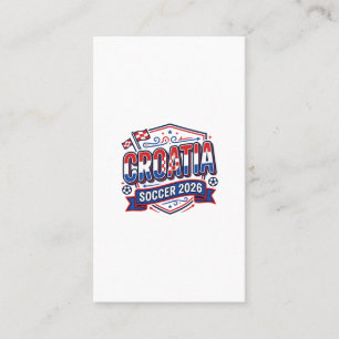 Carte De Visite Croatie Football 2026 Football Gras Typographie Pa