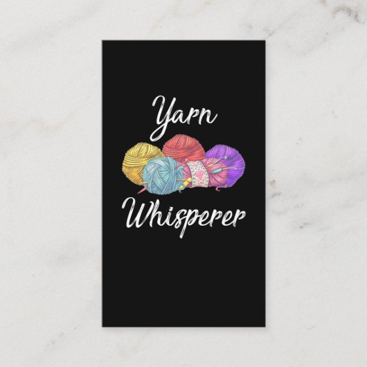 Carte De Visite Crochet accro Yarn Lover Maman grand-mère (Devant)