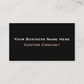 Carte De Visite Crochet Custom Business Card (Dos)