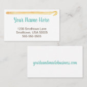 Carte De Visite Crochet de crochet fait main (Devant / Derrière)