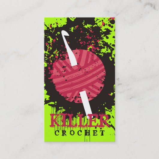 Carte De Visite Crochet de crochet rouge d'explosion de fil de (Devant)