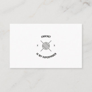 Carte De Visite Crochet est ma superpuissance