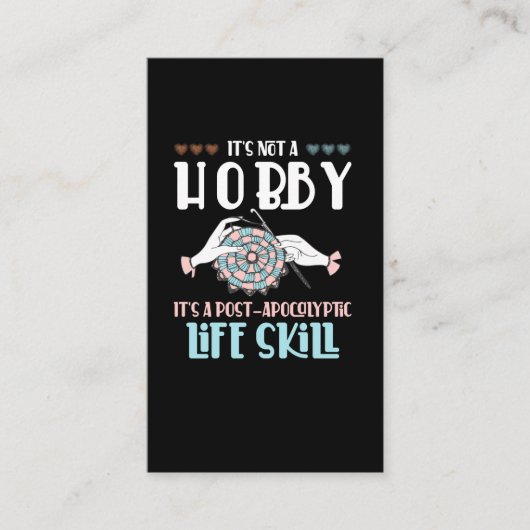 Carte De Visite Crochet Hobby Artisanat Yarn Lover (Devant)