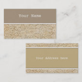 Carte De Visite crochet Lace Floral Pattern + your ideas (Devant / Derrière)