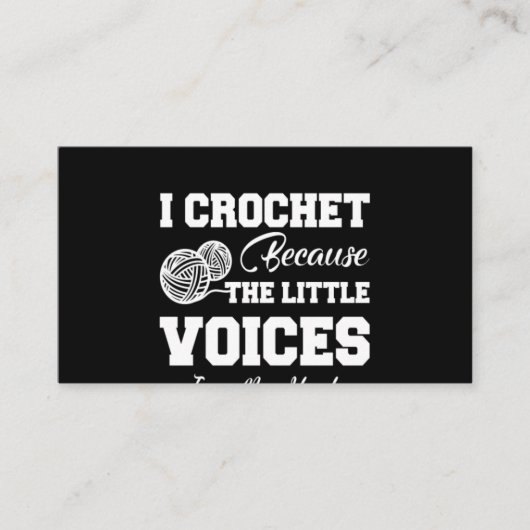 Carte De Visite Crochet Lover| I Love Crochet (Devant)