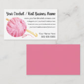 Carte De Visite Crochet rose de fil (Devant / Derrière)