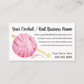 Carte De Visite Crochet rose de fil (Devant)