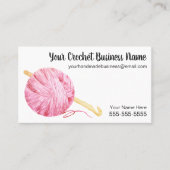 Carte De Visite Crochet rose de fil d'aquarelle (Devant)