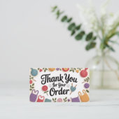 Carte De Visite Crochet Small Business Thank You (Debout devant)