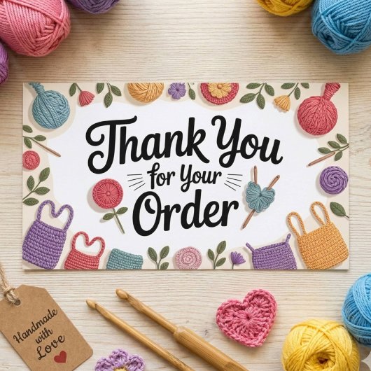 Carte De Visite Crochet Small Business Thank You